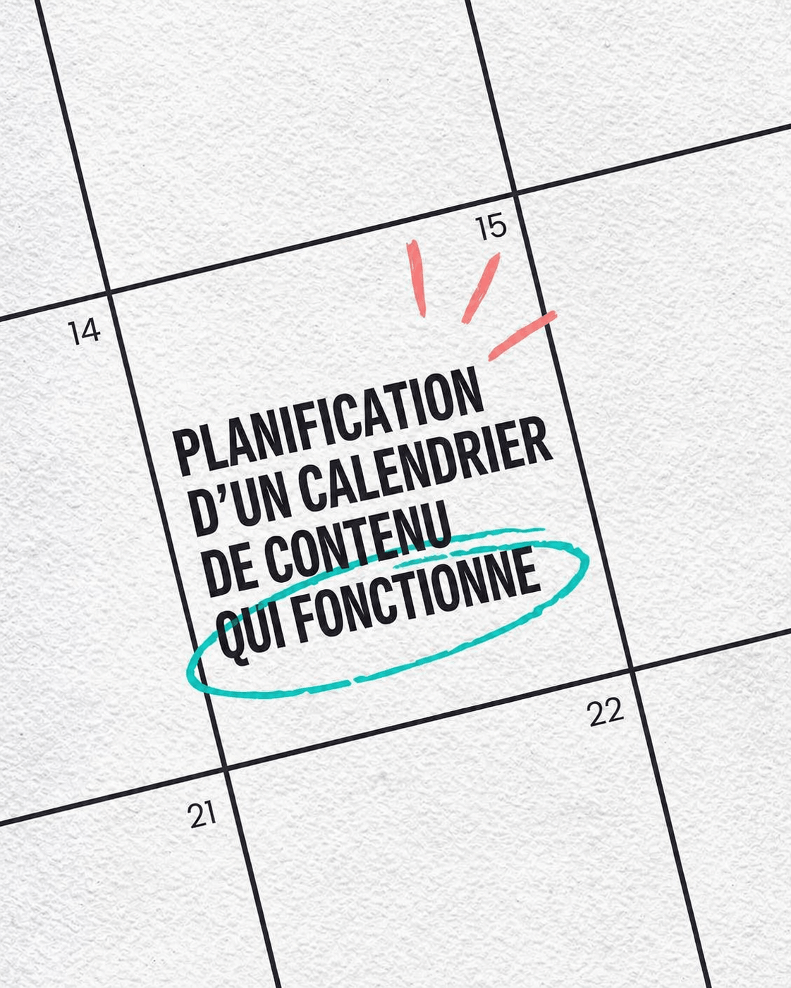 Calendrier avec ecrit planification d