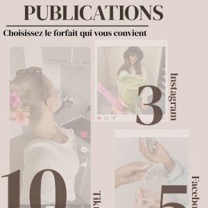 Image présentant trois forfaits de publication : 3, 5 et 10 publications.