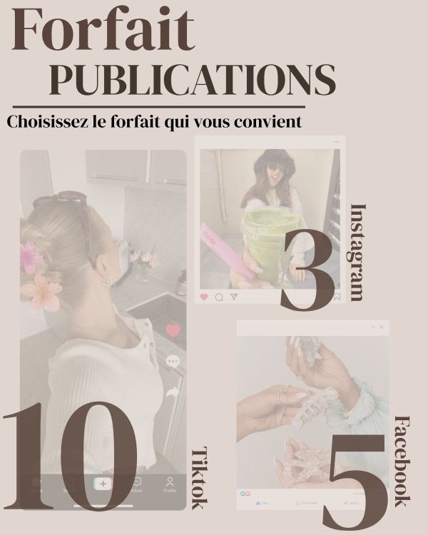 Image présentant trois forfaits de publication : 3, 5 et 10 publications.