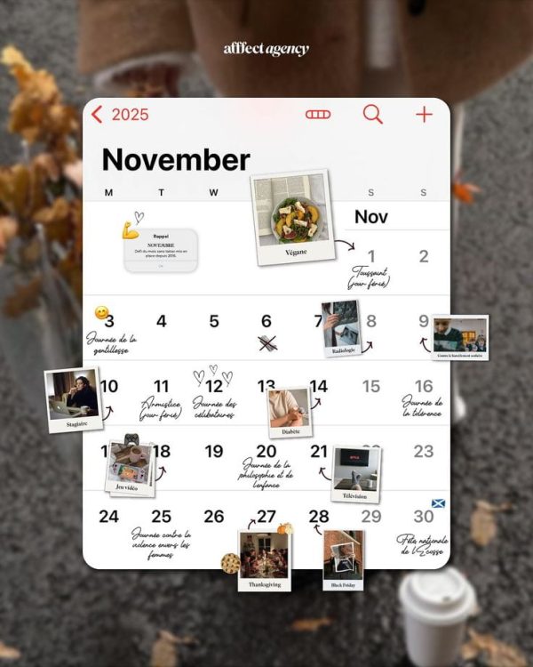 mois de novembre planification