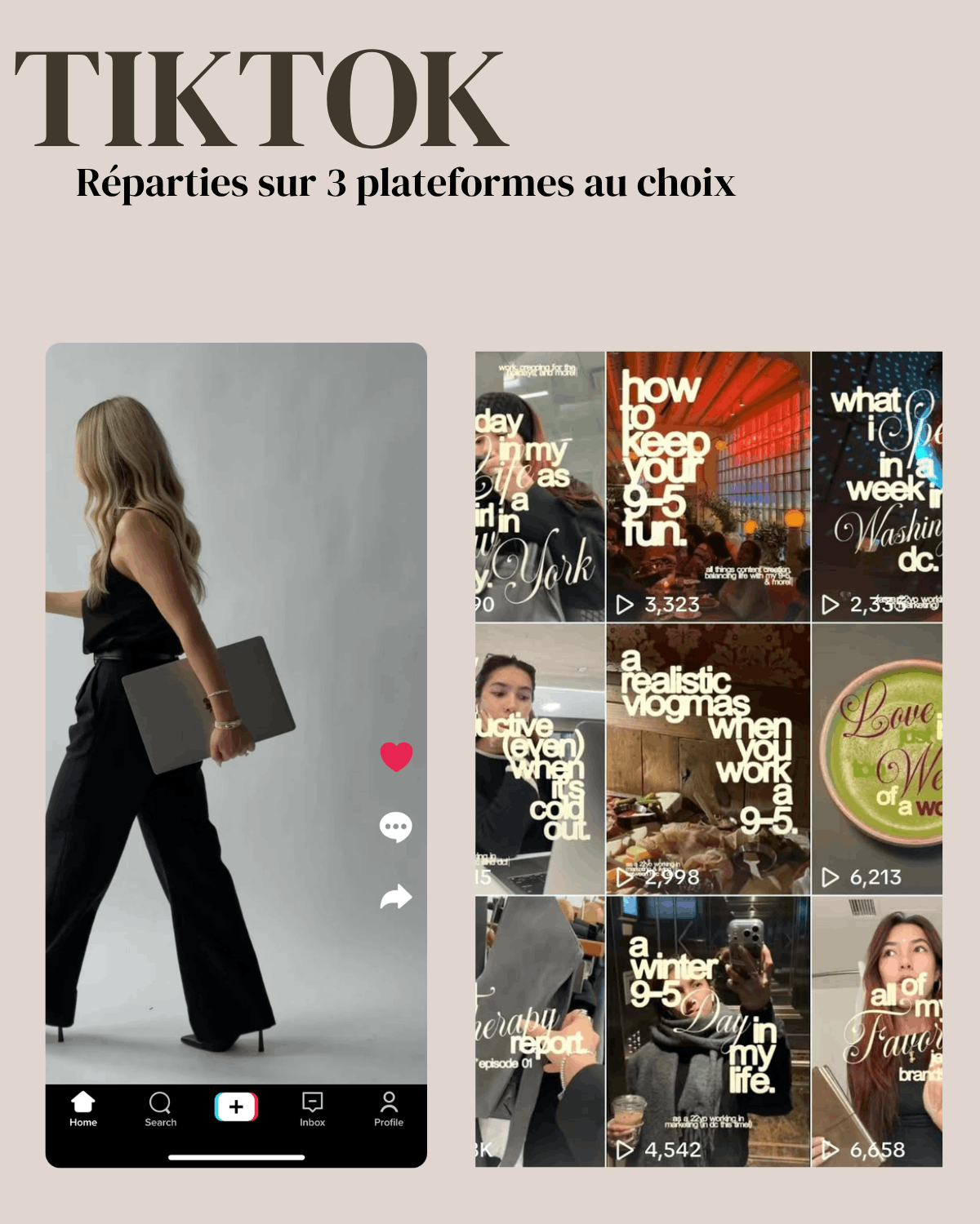 Example de page personel pour Tiktok